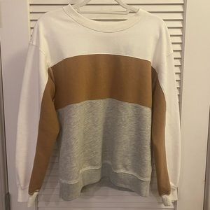 NWT Abercrombie & Fitch Fleece color block sweater